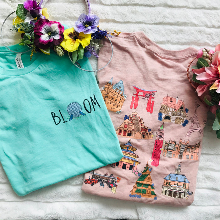 Epcot World Showcase Flower and Garden T-Shirt Festival Bloom Short-Sleeve Unisex T-Shirt