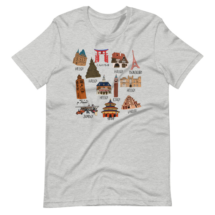 Epcot World Showcase Hello World front only Short-Sleeve Unisex T-Shirt