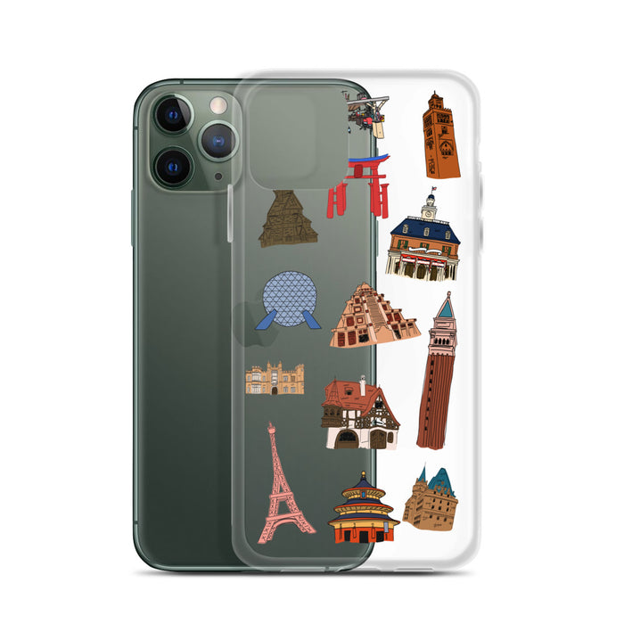 Epcot World Showcase Hello World SpaceShip Earth iPhone Case