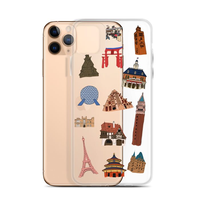 Epcot World Showcase Hello World SpaceShip Earth iPhone Case