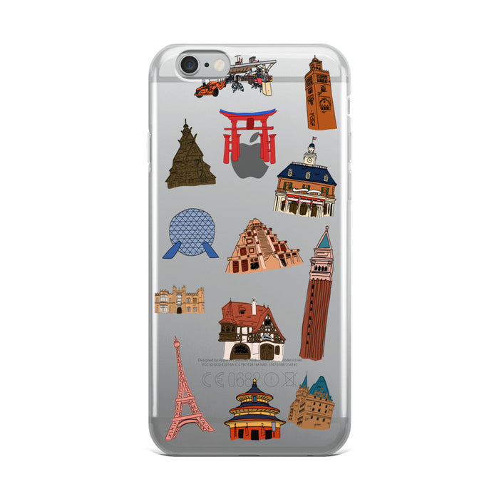 Epcot World Showcase Hello World SpaceShip Earth iPhone Case