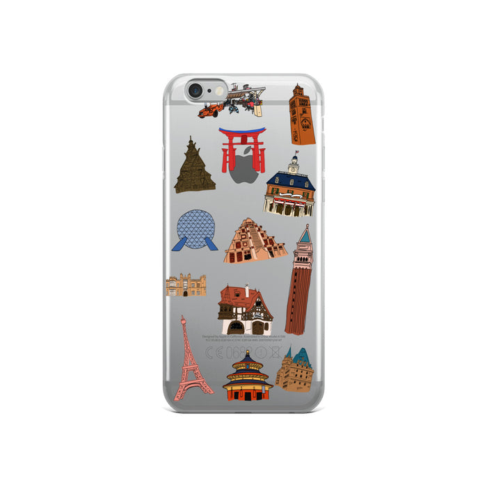 Epcot World Showcase Hello World SpaceShip Earth iPhone Case