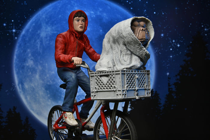E.T. 40th Anniversary Ultimate 7 Inch Scale Action Figure - Elliot and E.T. with Bicycle