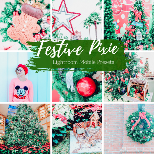 Festive Holiday Christmas Mobile Lightroom Presets Pack- 4 Presets