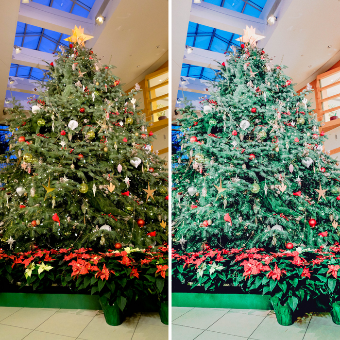 Festive Holiday Christmas Mobile Lightroom Presets Pack- 4 Presets