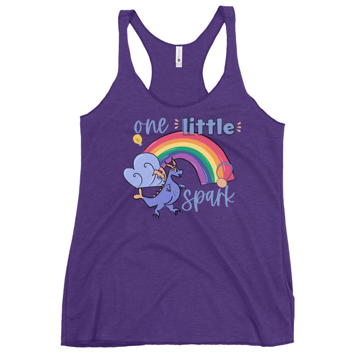 Figment Wine and Dine One little Spark runDisney Women's Racerback Tank
