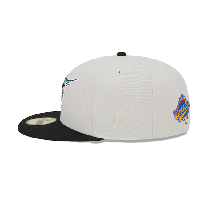Florida Marlins New Era World Class Back Patch 59FIFTY Fitted Hat