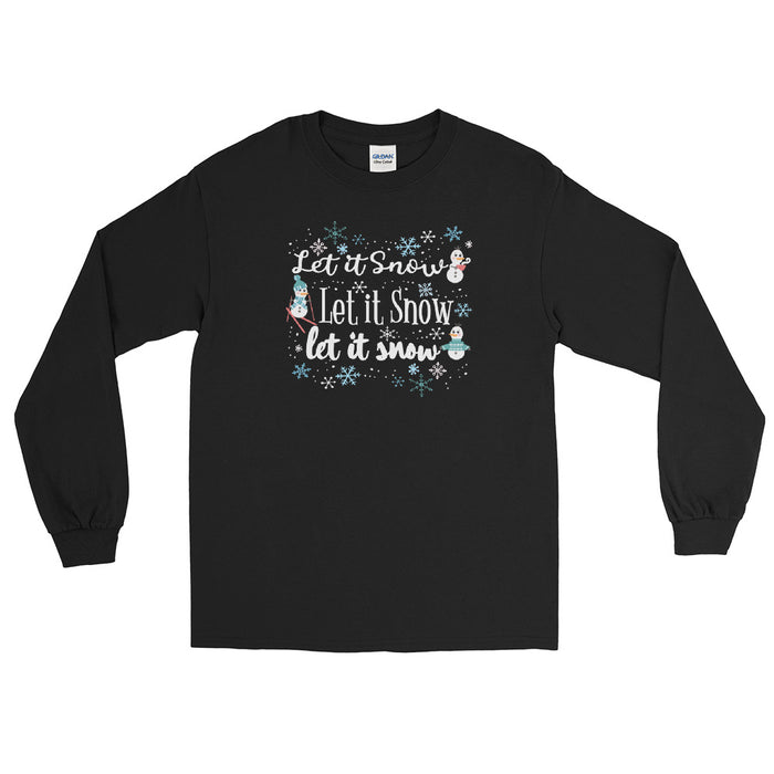 Frozen Let it Snow Longe sleeve Olaf Winter Snow Activities Adult Frozen Men’s Long Sleeve Shirt