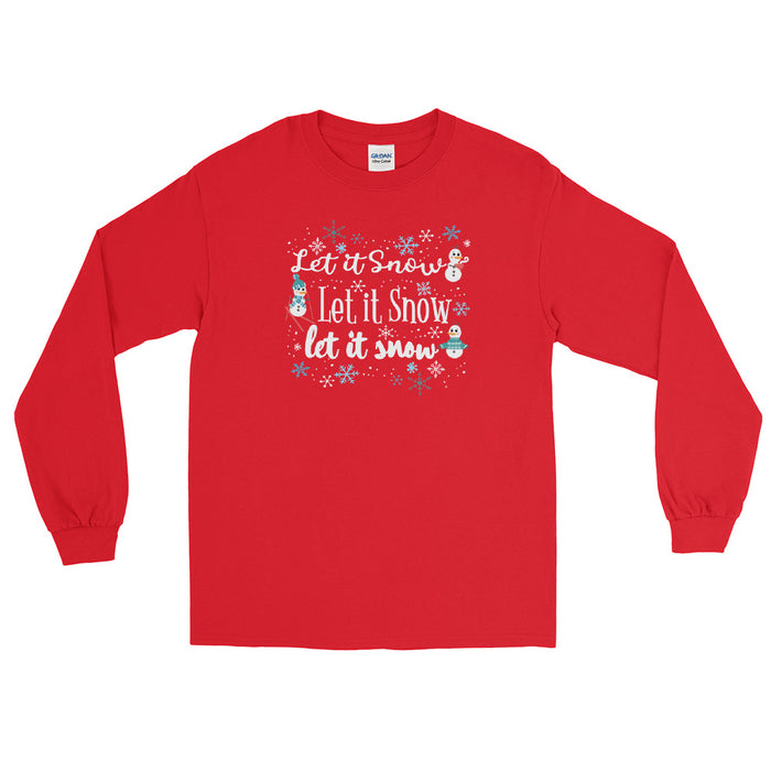 Frozen Let it Snow Longe sleeve Olaf Winter Snow Activities Adult Frozen Men’s Long Sleeve Shirt
