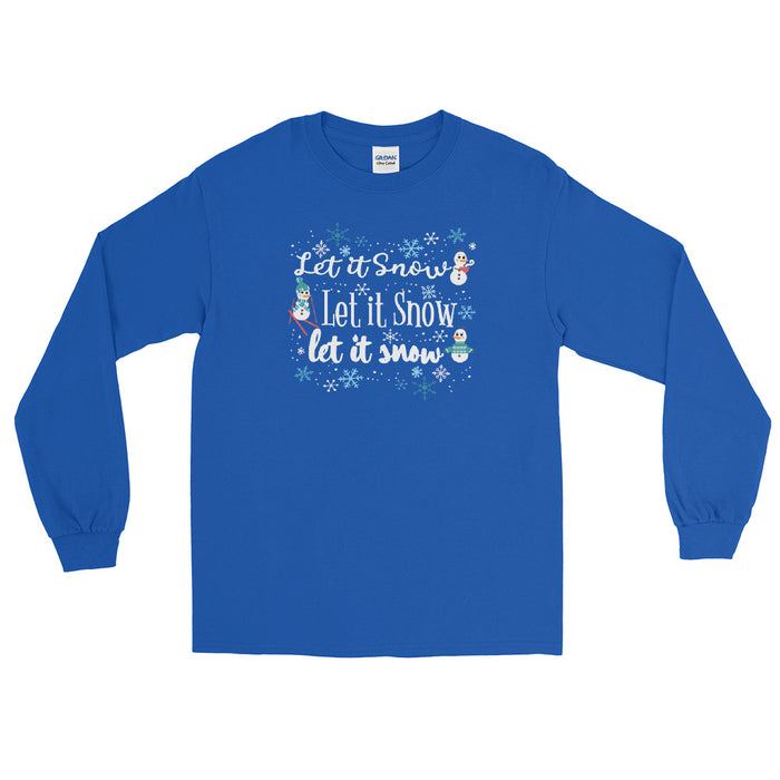 Frozen Let it Snow Longe sleeve Olaf Winter Snow Activities Adult Frozen Men’s Long Sleeve Shirt