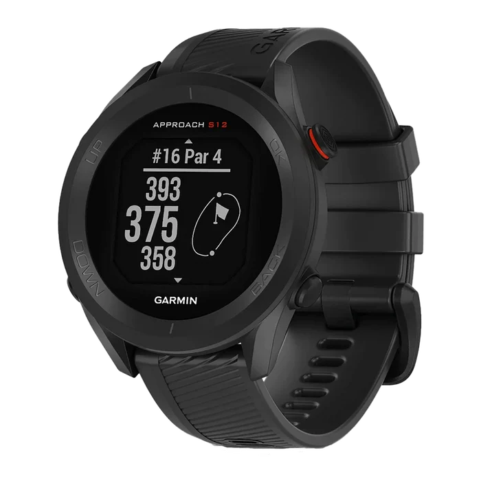Garmin Approach® S12 Black color 3Quarter front view