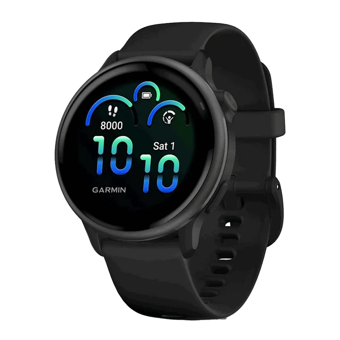 Garmin Vívoactive® 6 Black color  3Quarter front view