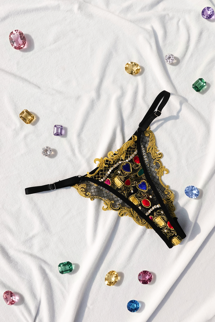 Gem Embroidered Lingerie