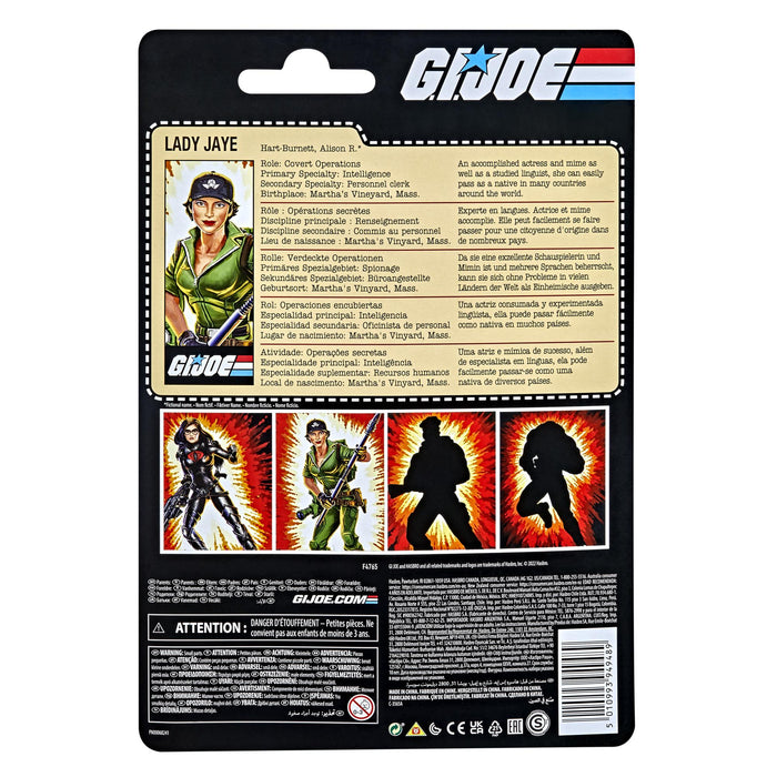 GI Joe Classified Series 6 Inch Scale Retro Cardback Series Action Figure Wave 1 - Lady Jaye (Possibly Non-Mint)