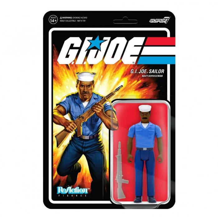 G.I. Joe ReAction Action Figure Wave 2 - Navy Sailor Blueshirt with Moustache (Dark Brown)