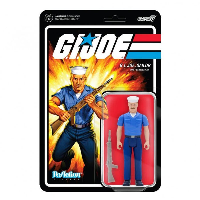 G.I. Joe ReAction Action Figure Wave 2 - Navy Sailor Blueshirt with Moustache (Pink)