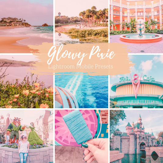 Glowy Preset Pixie Warm and Bright Mobile Lightroom Preset - 2 Presets