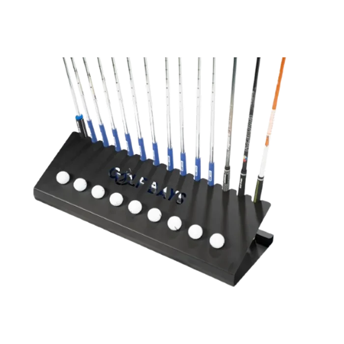 GolfBays Club Display Rack, Holds 14 Clubs & 9 Golf Balls , Indoor Golf Storage