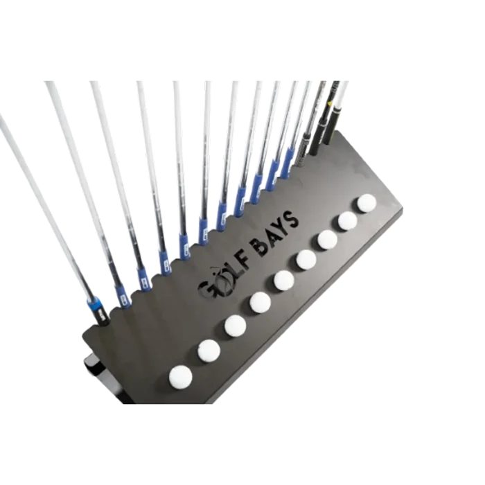 GolfBays Club Display Rack, Holds 14 Clubs & 9 Golf Balls , Indoor Golf Storage