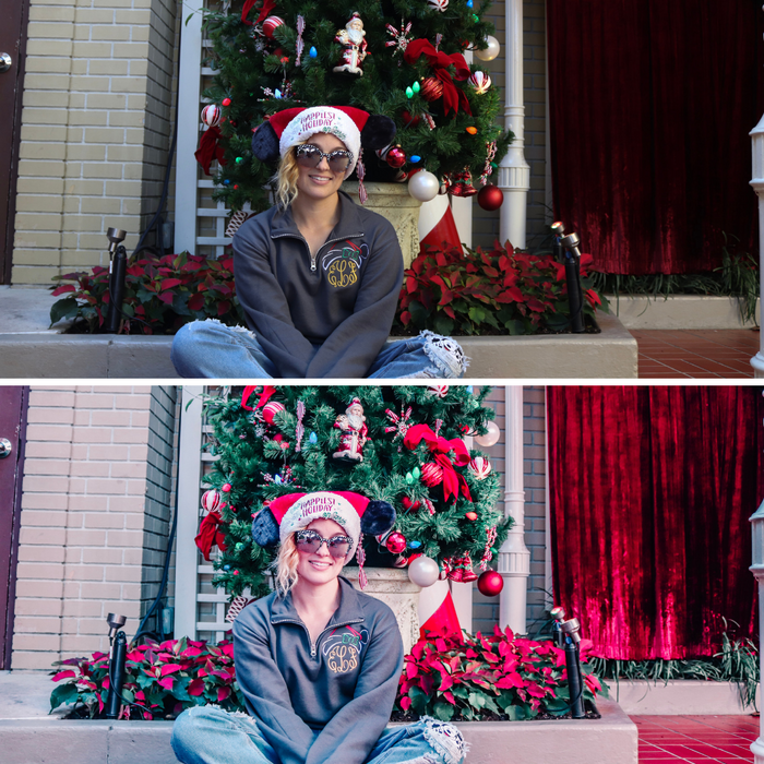 Holiday Presets Christmas and Winter Mobile Lightroom Presets - 4 Presets