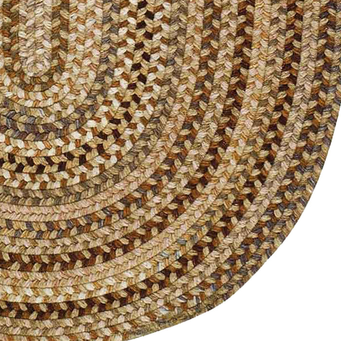 Homecoming River Rock Braided Rug Oval image
