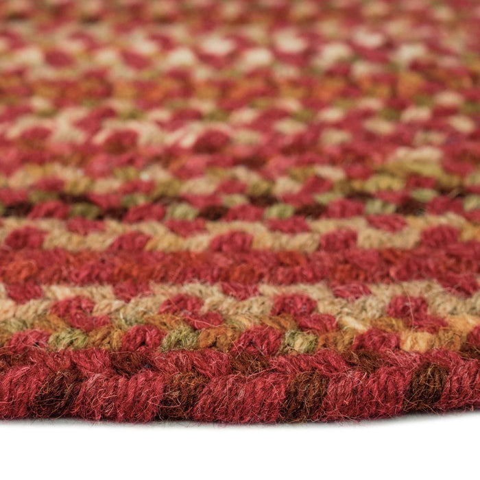 Homecoming Rosewood Red Braided Rug Oval image