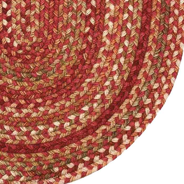 Homecoming Rosewood Red Braided Rug Oval image