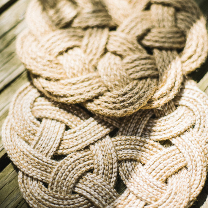 Handmade cotton trivet in a natural color | Home Decor Gifts that Give Back