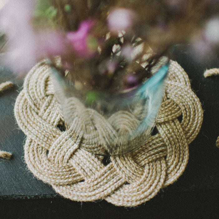 Handmade cotton trivet in a natural color | Home Decor Gifts that Give Back