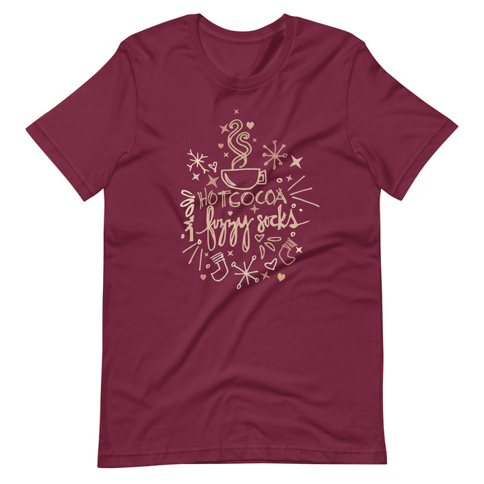 Hot Cocoa T-Shirt Hot Cocoa and Fuzzy Socks Winter T-shirt