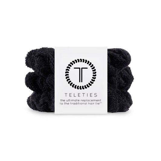 Jet Black Large Towel Scrunchies