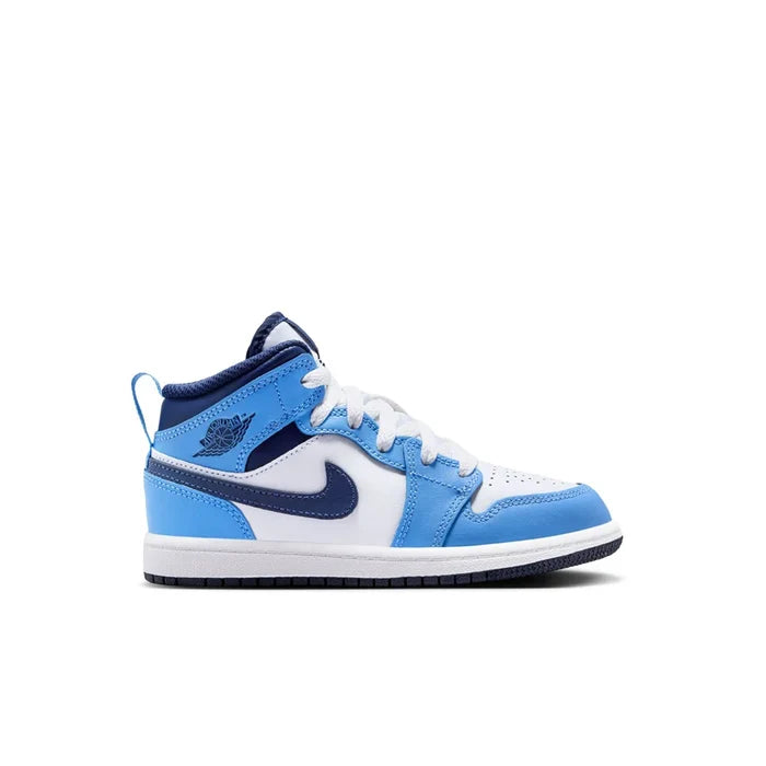 Jordan 1 Mid Little Kids' Shoes Blue