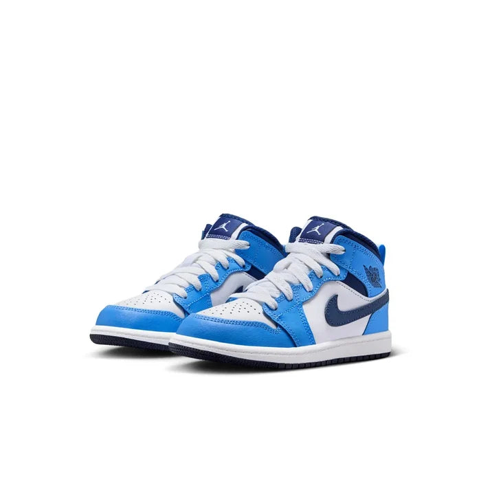 Jordan 1 Mid Little Kids' Shoes Blue