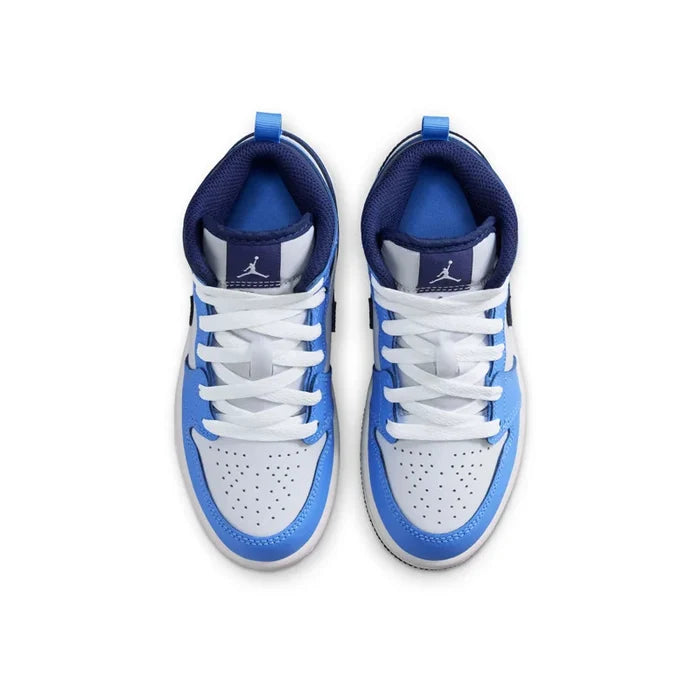 Jordan 1 Mid Little Kids' Shoes Blue