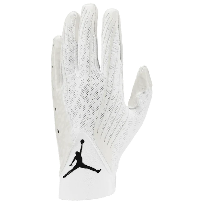 Jordan Men Fly Football Gloves White Color.