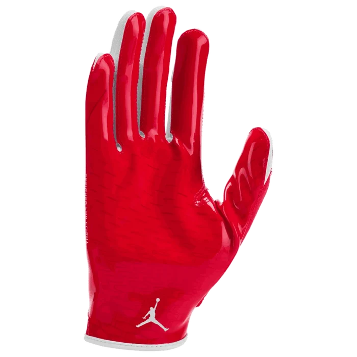 Jordan Men Fly Lock 2.0 Football Gloves red color.