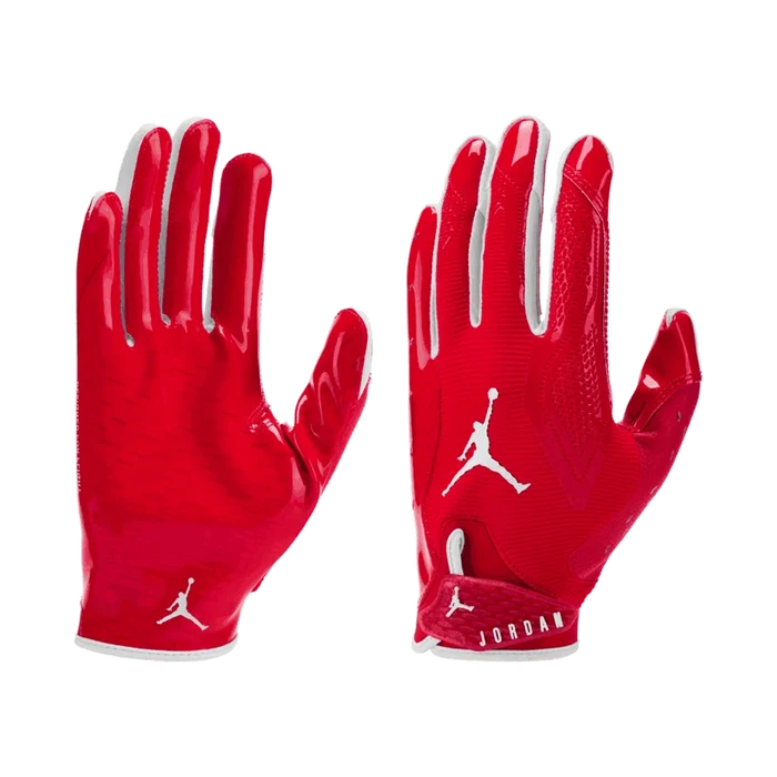 Jordan Men Fly Lock 2.0 Football Gloves red color.