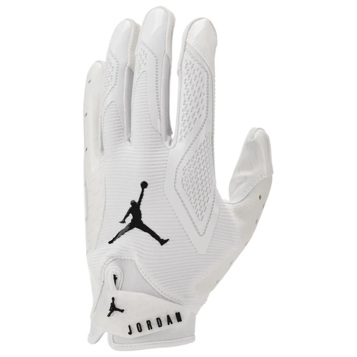 Jordan Men Fly Lock 2.0 Football Gloves white color.