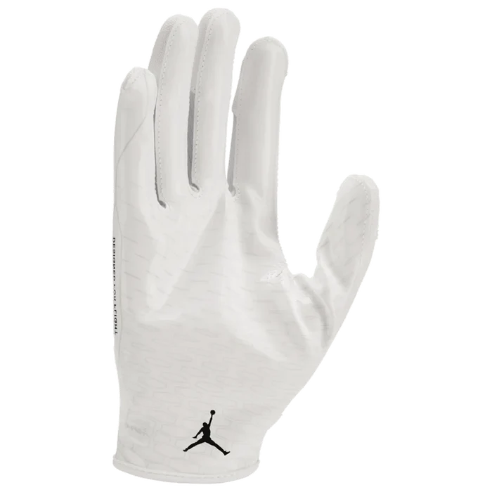 Jordan Men Fly Lock 2.0 Football Gloves white color.