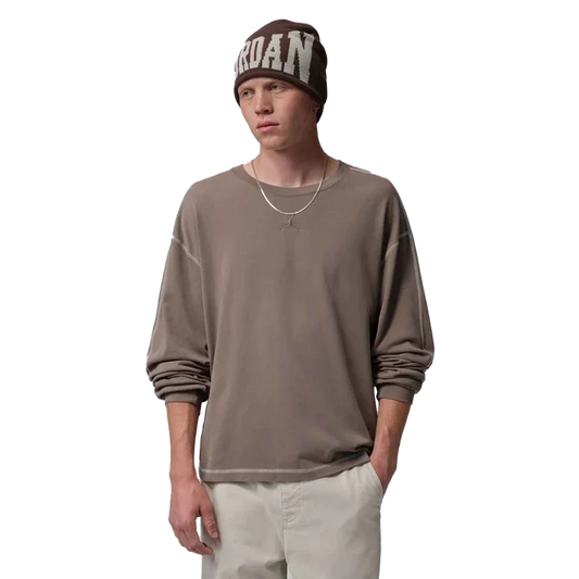 Jordan Flight Men's Heavyweight Long-Sleeve Top Grey color
