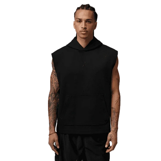Jordan Men's Sport Hoop Fleece Dri-Fit Sleeveless Pullover Hoodie black color