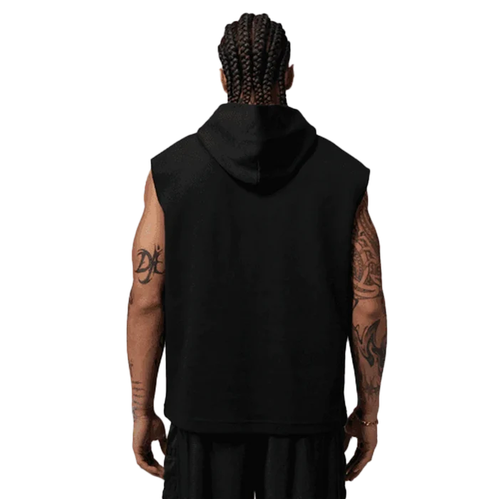 Jordan Men's Sport Hoop Fleece Dri-Fit Sleeveless Pullover Hoodie black color