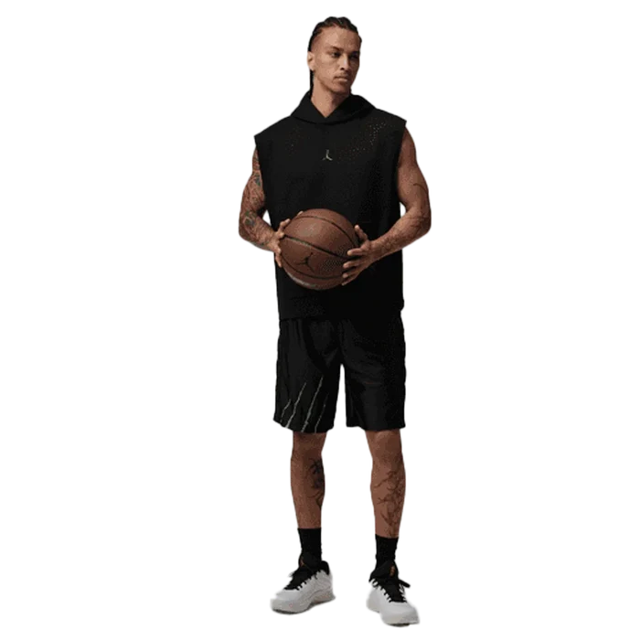 Jordan Men's Sport Hoop Fleece Dri-Fit Sleeveless Pullover Hoodie black color