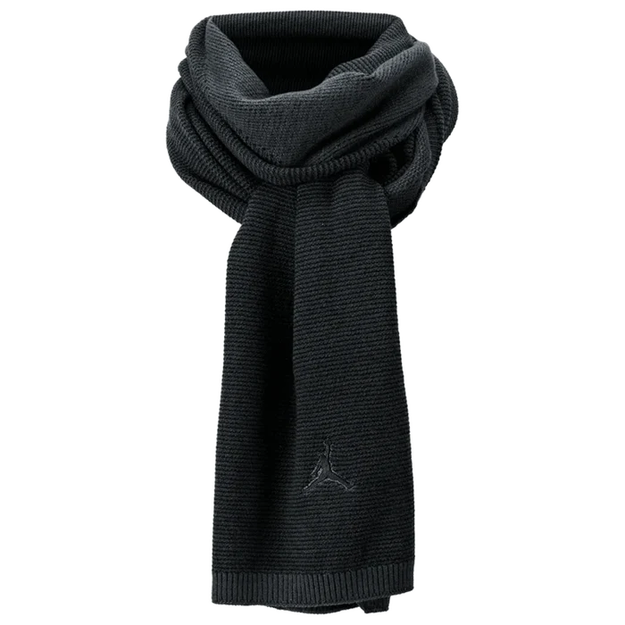 Jordan Unisex  Airy Knit Scarf Black color.
