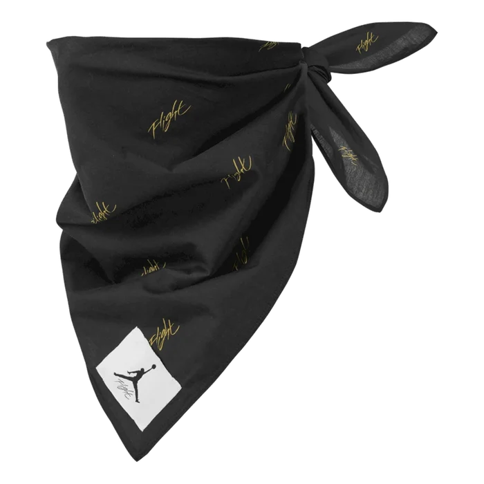 Jordan Unisex Bandana Printed Flight Black Color.
