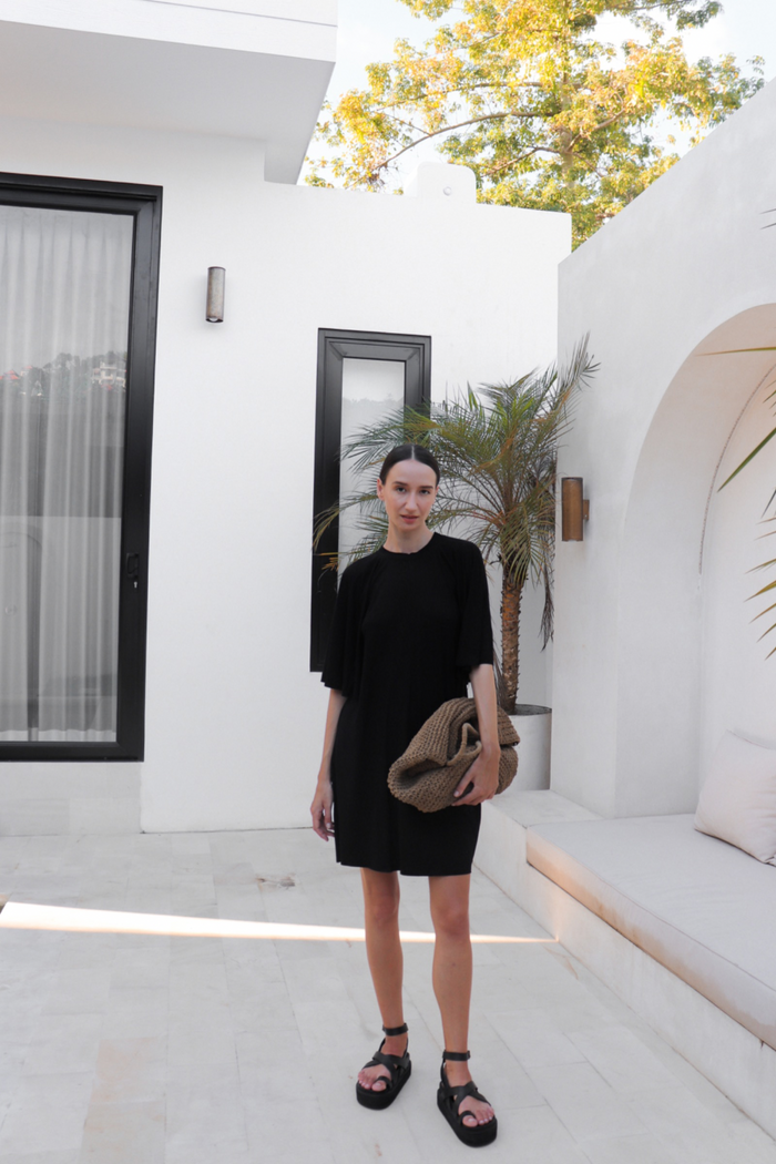 Kaia jersey dress - Black - ANAVA PARIS