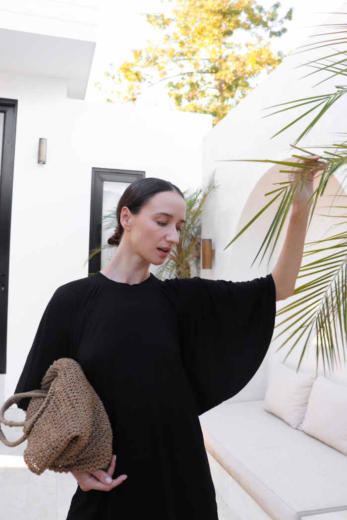 Kaia jersey dress - Black - ANAVA PARIS