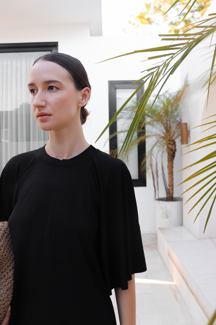 Kaia jersey dress - Black - ANAVA PARIS