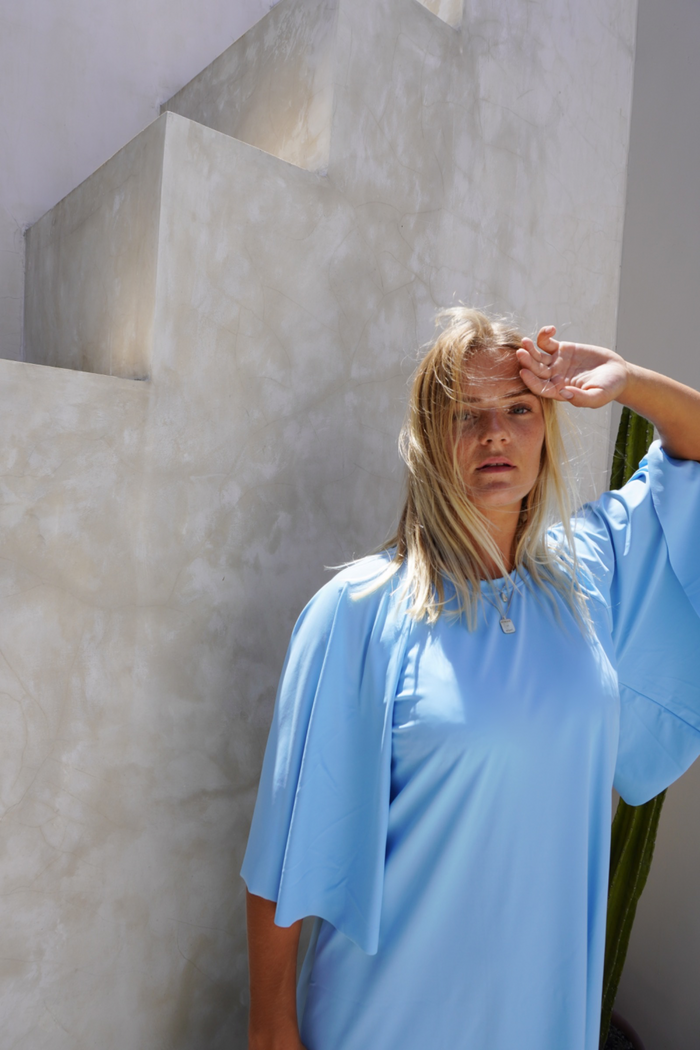 Kaia swim dress - Gulf blue (Final Sale)