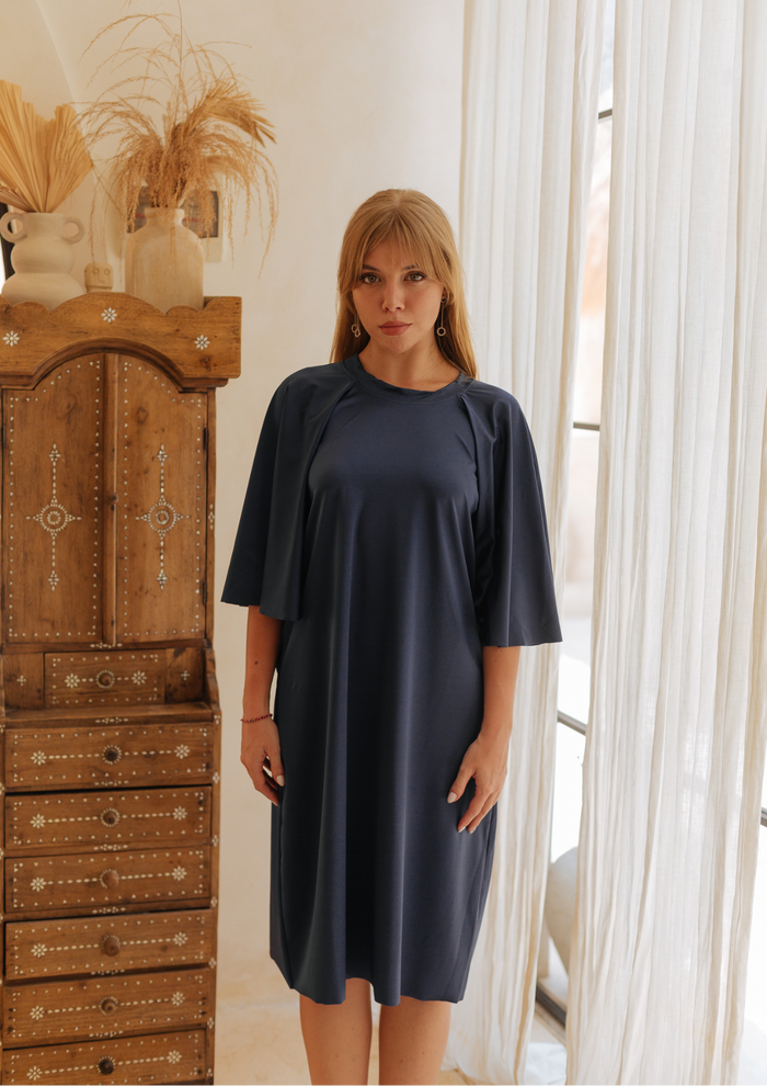 Kaia swim dress - Shinny Navy (Final Sale)